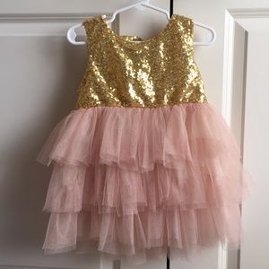 EUC! Beautiful gold/pink princess like dress!